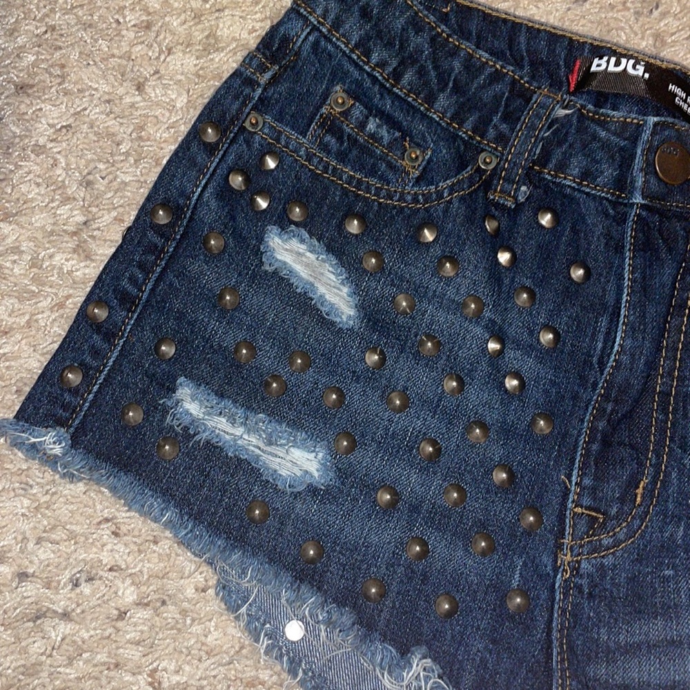 BDG Studded Jean Shorts - Picture 3 of 8